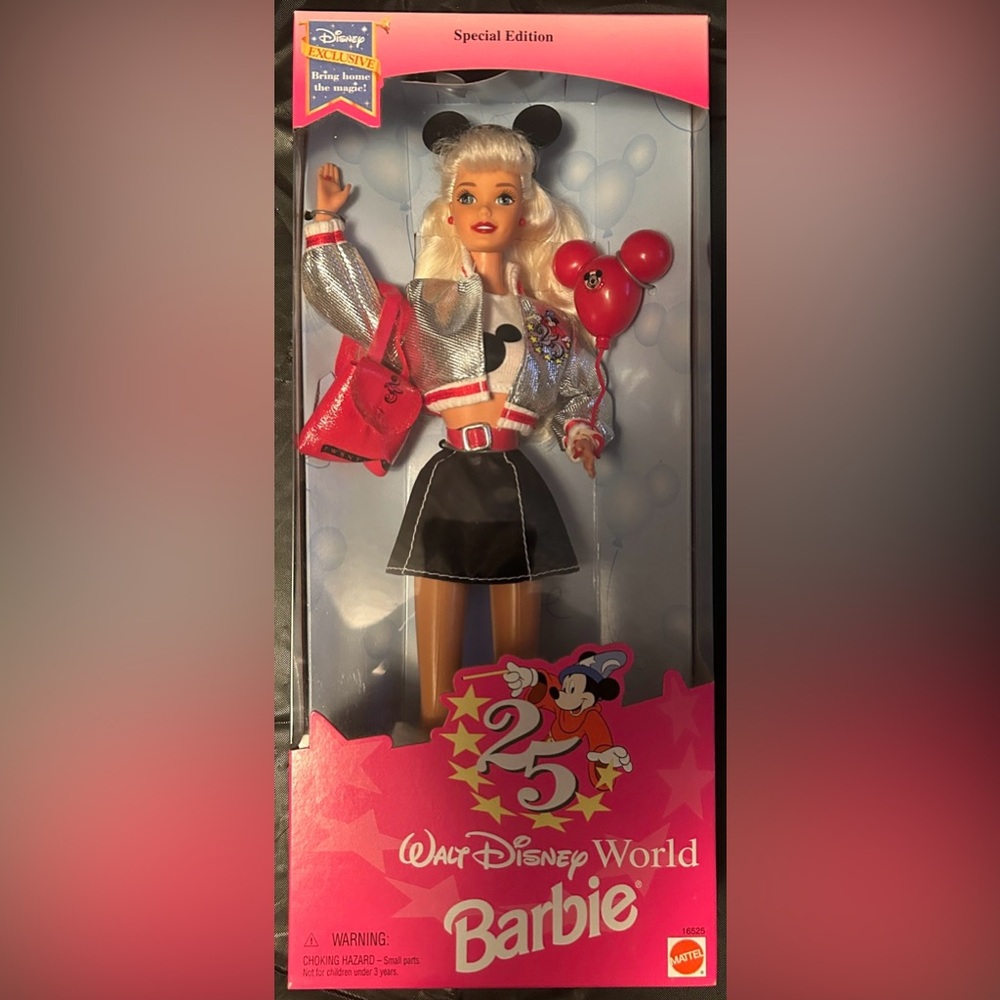 1996 Walt Disney World 25th Anniversary Barbie Doll Mattel Special Edition